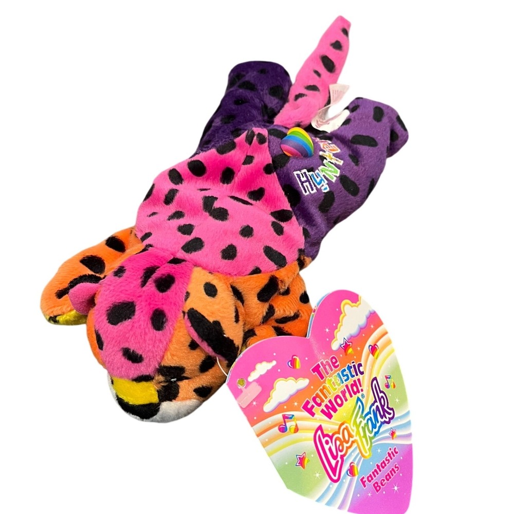 Lisa Frank Fantastic Beans Hunter Leopard Plush Toy Unisex 9" Vintage